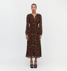 The Rosely Dress - Black Palampore Floral