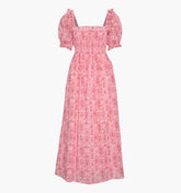 The Scarlett Nap Dress - Pink Palm Ikat
