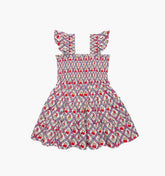 The Baby Ellie Nap Dress - Diamond Cherries Cherry Red