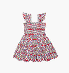 The Baby Ellie Nap Dress - Diamond Cherries Cherry Red
