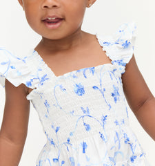 The Baby Ellie Nap Dress - Blue Botanical