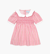 The Baby Mina Nap Dress - Pansy Stripe Pink