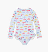 The Baby Sora Rashguard - Blue Rainbow Fish