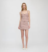 The Aiko Top - Cognac Gingham