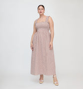 The Ashlyn Nap Dress - Cognac Gingham