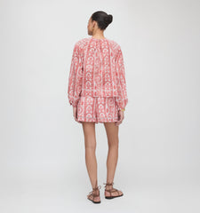 The Audrey Short - Coral Corsica Paisley