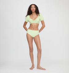The Aurelia Bikini Set - Lime Gingham