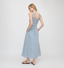 The Azalea Maxi Nap Dress - Lagoon Gingham