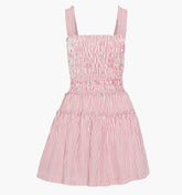The Azalea Mini Nap Dress - Red Ticking Stripe