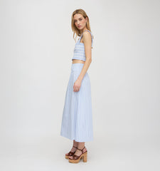 The Delphine Nap Skirt - Blue/White Stripe