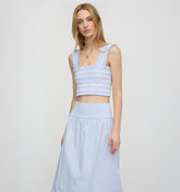The Azalea Nap Top - Blue/White Stripe