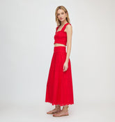 The Delphine Nap Skirt - Cherry Trellis Broderie