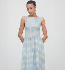 The Cosima Nap Dress - Blue/Red Gingham