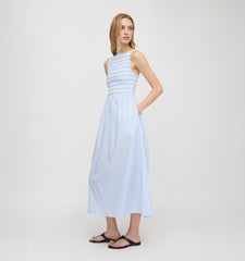 The Cosima Nap Dress - Blue/White Stripe