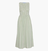 The Cosima Nap Dress - Green Jacquard Stripe