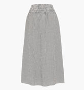 The Delphine Nap Skirt - Black/Sand Gingham
