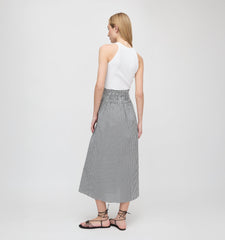 The Delphine Nap Skirt - Black/Sand Gingham