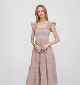 The Ellie Nap Dress - Cognac Gingham