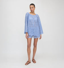 The Enella Tunic - Cornflower Lace