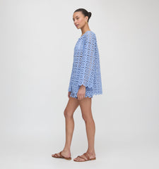 The Enella Tunic - Cornflower Lace