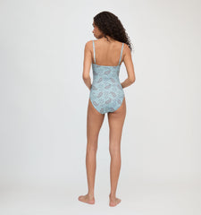 The Giana One Piece - Dusty Blue Gemstone Mosaic Scarf