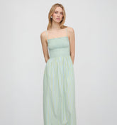 The Isabel Nap Dress - Blue/Green Stripe