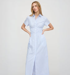The Jamie Nap Dress - Blue/White Stripe