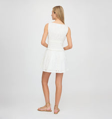 The Joanna Dress - White Floral Broderie