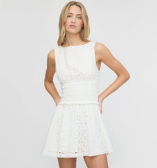 The Joanna Dress - White Floral Broderie