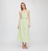 The Delphine Nap Skirt - Lime Gingham