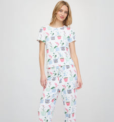 The Kelly Pajama Set - Flower Pots