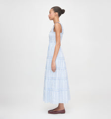The Kimmy Maxi Nap Dress - Blue Petal Stripe
