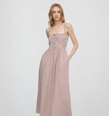 The Larissa Nap Dress - Cognac Gingham