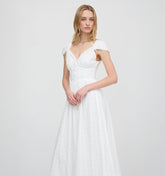 The Lucille Dress - White Crinkle Check