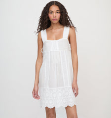 The Lux Mini Nightgown - White Washed Voile