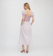 The Madeline Nap Dress - White Poppy Half Drop