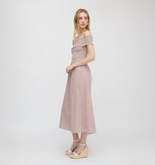 The Marguerite Nap Dress - Cognac Gingham