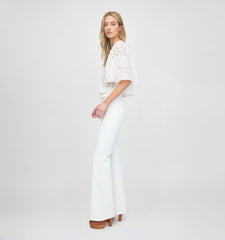 The Meadow Top - White Floral Broderie