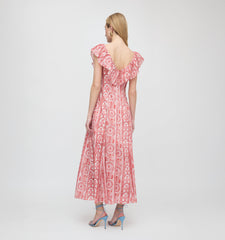 The Milani Dress - Coral Corsica Paisley
