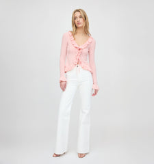 The Ray Top - Powder Pink Pointelle