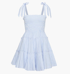 The Ribbon Charlotte Nap Dress - Blue/White Stripe