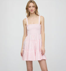 The Ribbon Charlotte Nap Dress - Pink Variegated Stripe