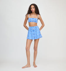 The Riley Pool Skirt - Blue Arcadia Border