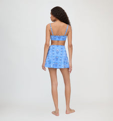 The Riley Pool Skirt - Blue Arcadia Border