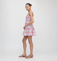 The Seraphina Mini Nap Dress - Poppy Damask Stripe