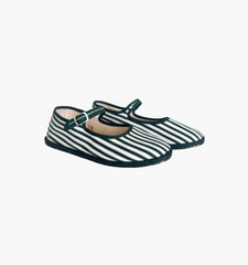 The Hill House x Vibi Venezia Mary Jane Flats - Green Stripe