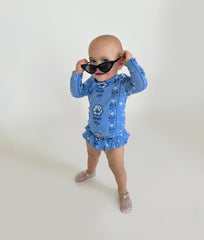 The Baby Ariel Rashguard - Blue Arcadia Border