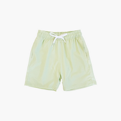 The Baby Julien Swim Trunk - Lime Gingham