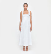 The Kimmy Maxi Nap Dress - White Shadow Stripe