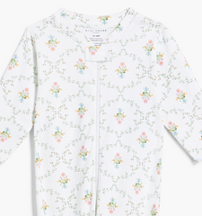 The Footie Pajama - Pastel Trellis